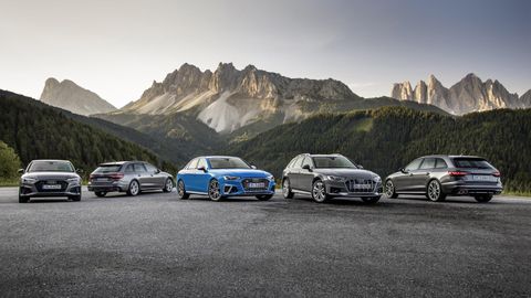 Imagen de varios modelos del AUDI A4