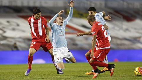 Celta-Sevilla (1-1) de Primera el 7 de febrero del 2016.
