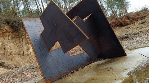 Escultura de Xo�n Torres Cidre que se colocar� en el memorial Poza das Ras, en Verea.
