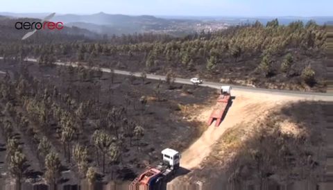 El incendio de Caldas, desde el aire