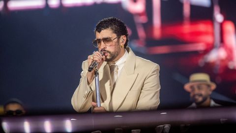 El cantante puertorriqueño Bad Bunny en un concierto de su gira de presentación de su último álbum.