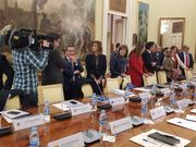 La conselleira Carmen Pomar (centro) en la reuni�n de la Conferencia Sectorial de Educaci�n, hoy en Madrid