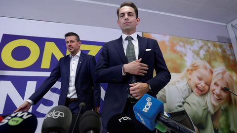 El l�der del partido de extrema derecha Vlaams Belang, Tom Van Grieken 