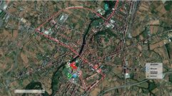 Los ciclistas har�n el recorrido que muestra el mapa, de unos seis kil�metros de longitud, por el casco urbano de Monforte