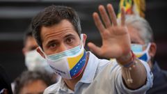 Juan Guaid, durante una rueda de prensa la pasada semana en Los Palos Grandes, Caracas.