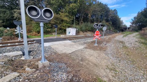 Paso a nivel en Lugo, en la zona de Coeo