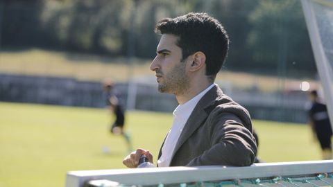 Carlos Rosende sigue un entrenamiento del Deportivo en la ciudad deportiva de Abegondo