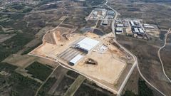 Obras de construcci�n de la nueva planta de aluminio que Cortizo construye en Portugal