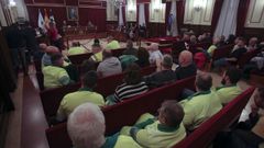 Los trabajadores municipales coparon el espacio para el p�blico en el �ltimo pleno del a�o