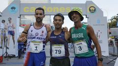 Los tres ganadores de la competici�n masculina del Gran Premio de los Cantones