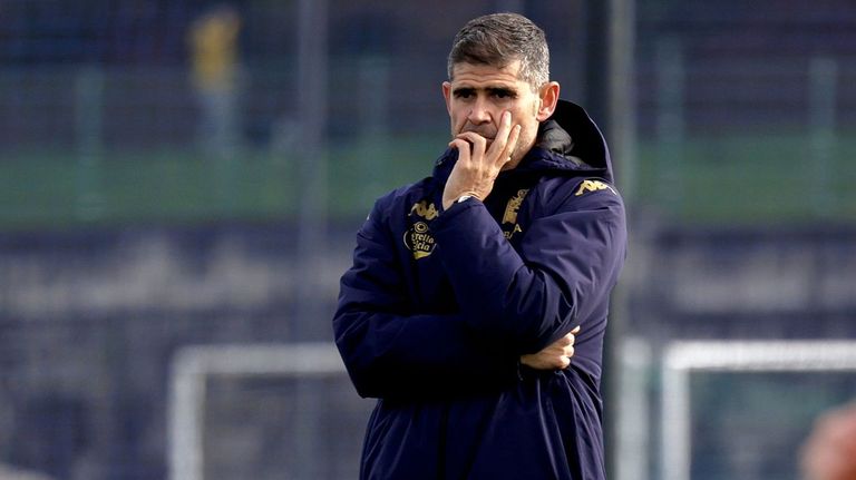 Antonio Hidalgo, durante un entrenamiento del Deportivo en Abegondo