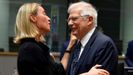 Federica Mogherini, poco antes de pasar el cargo a Josep Borrell en el 2019.