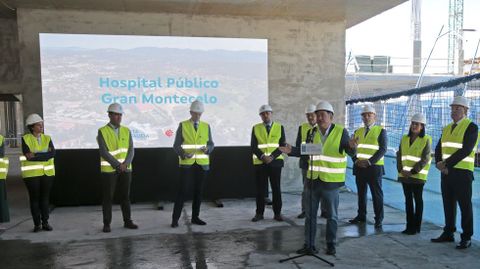 EL PRESIDENTE DE LA XUNTA ALFONSO RUEDA Y EL ALCALDE DE PONTEVEDRA MIGUEL ANXO FERNANDEZ LORES VISITAN LAS OBRAS DEL HOSPITAL GRAN MONTECELO