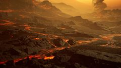 Recreaci�n del planeta Gliese 486b