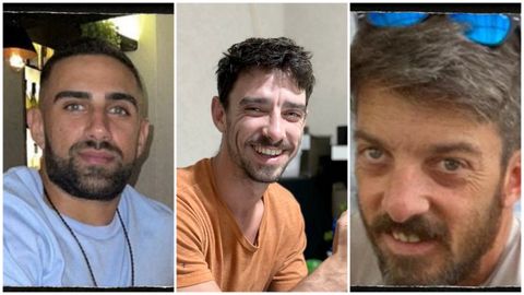 De izquierda a derecha: Segev Kalfon (27 años) y los hermanos Ariel (28) y David Cunio (35)