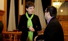 Amelia Gonz�lez, edila de Persoal, en el sal�n de plenos el d�a que se aprob� la modificaci�n de plantilla.