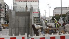 Estructura en la que se instalar� el ascensor de los Cantones. El acabado exterior ser� de granito