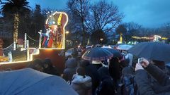 El inicio del recorrido fue complicado, bajo una por momentos fuerte lluvia,� pero despu�s escamp�