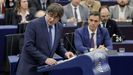 Puigdemont y S�nchez, en Estrasburgo en diciembre del 2023