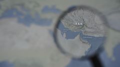 Imagen de archivo que muestra un mapa centrado en Ir�n.