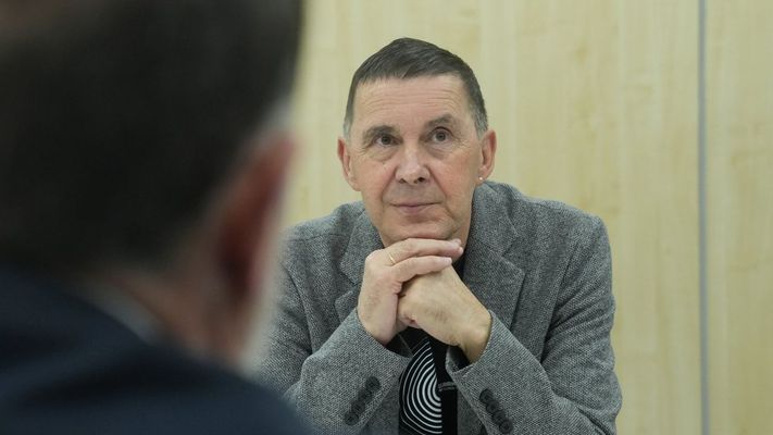 Arnaldo Otegi, durante una reuni&oacute;n entre las direcci&oacute;n de EH Bildu y ERC, el pasado mes de marzo.