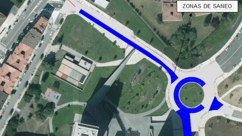 Plano de las obras de los viales del entorno del HUCA