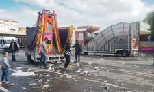 Las atracciones desmontaron ayer los aparatos del Souto para marchar a otras ferias del sector. 