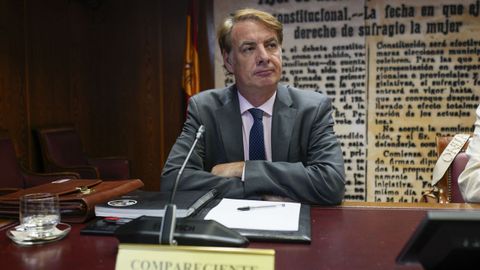 El expresidente de la SEPI Vicente Fernndez durante su comparecencia este martes en la Comisin Koldo en el Senado.