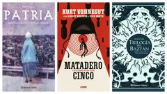 Portadas de las versiones de c�mic de Patria, Matadero Cinco y La trilog�a de Bazt�n