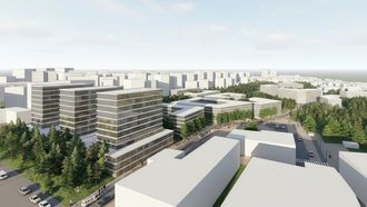 Infograf&iacute;a del proyecto del &aacute;mbito del Ofim&aacute;tico, junto a la avenida de Madrid