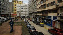 La plaza Benito Blanco Rajoy en la que los vecinos acorralaron y detuvieron a un ladr�n habitual
