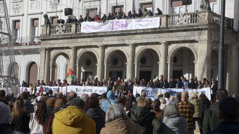La manifestación concluyó en la plaza de Armas