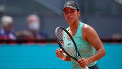 J�ssica Bouzas Maneiro, durante su duelo con Beatriz Haddad Maia en primera ronda del Mutua Madrid Open.