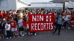 Protesta en Moaa, en el CEIP Reibon, por la falta de profesores