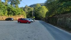 Aparcamiento de la Fervenza de Belelle, en Neda