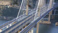 La AP-9, en el Puente de Rande, en Vigo