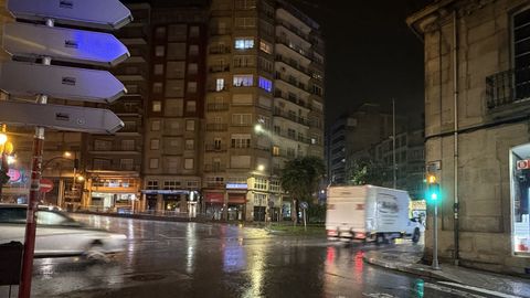 Una intensa lluvia cada en la noche del domingo en Ourense