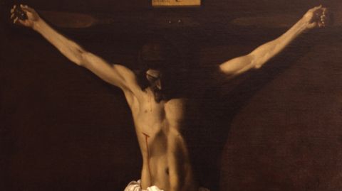 Detalle del Cristo muerto en la Cruz de Zurbarn 