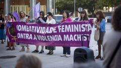 Protesta en A Coru�a tras la muerte de Maritza Flores, presuntamente a manos de su marido,�Francisco Rossel, el pasado d�a 16