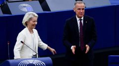 Von der Leyen con Mark Carney, mandatario de Canad�