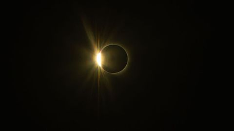 El eclipse, desde Estaca de Bares