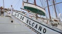 Llegada del buque-escuela Juan Sebasti�n Elcano a la Escuela Naval de Mar�n