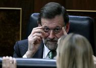 Mariano Rajoy, ayer durante la sesi�n de control al Gobierno en el Congreso de los Diputados.