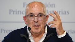  El historiador Antonio Saborit, director del Museo Nacional de Antropologa de Mxico, institucin que el viernes recibir el Premio Princesa de Asturias de la Concordia 2025, ofrece una rueda de prensa este lunes en Oviedo.
