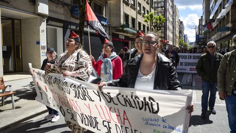 Primero de Mayo en Pontevedra: manifestaci�n de la CGT