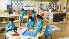 Clase de educaci�n infantil en una escuela de Singapur