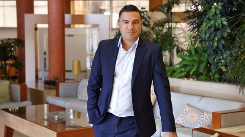  El director del Gran Hotel, Alfonso Rey-Cabarcos, este mircoles en el alojamiento ferrolano.