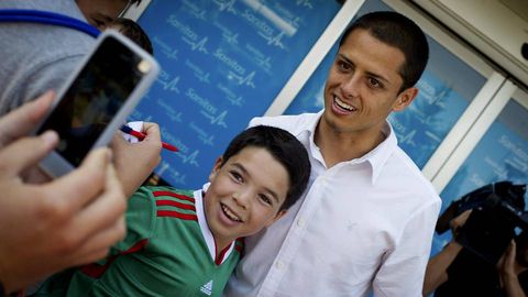 Chicharito, en Madrid