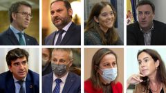 Los protagonistas del imprescindible consenso: Alberto N��ez Feijoo, presidente de la Xunta; Jos� Luis �balos, Ministro de Transportes, Movilidad y Agenda Urbana; In�s Rey, alcaldesa de A Coru�a; Valent�n Gonz�lez Formoso, presidente de la Diputaci�n, Mart�n Fern�ndez Prado, presidente de la Autoridad Portuaria; Francisco Toledo Lobo, presidente de Puertos del Estado; Ethel V�zquez, conselleira de Infraestruturas, y Isabel Pardo de Vera, presidenta del ADIF.