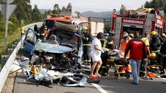 Accidente en la circunvalaci�n de Vilagarc�a